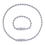 Set Monaco 4mm Rope Argintiu