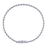 Set Monaco 4mm Rope Argintiu
