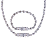 Set Monaco 4mm Rope Argintiu