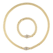 Set Monaco 8mm Auriu Pietre Rond