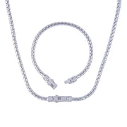 Set Monaco 2mm Snake Auriu/Argintiu