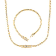 Set Monaco 2mm Snake Auriu/Argintiu