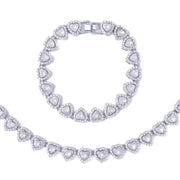 Set Diamond Cuban Hearts