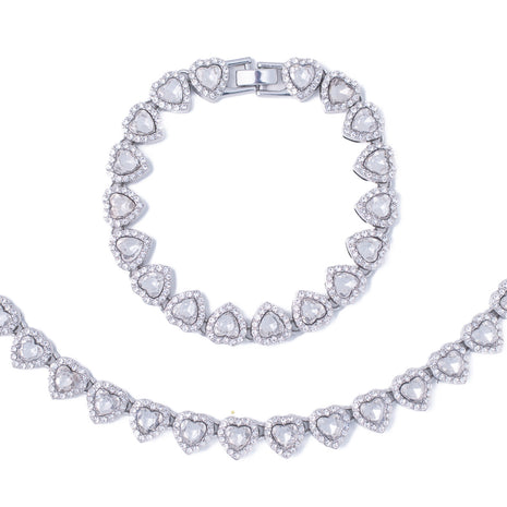Set Diamond Cuban Hearts