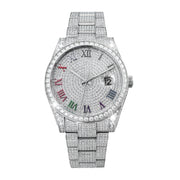 Ceas Datejust Roman - Automatic Iced Full Moissanite VVS