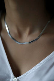 Colier Snake, Argintiu 3.5mm