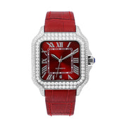 Ceas Santos Silver Bezel - Automatic Iced Full Moissanite VVS