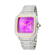 Ceas Santos Clean Dial Gold Bezel - Automatic Iced Full Moissanite VVS