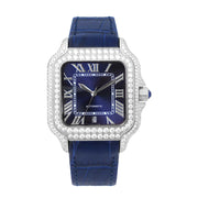 Ceas Santos Silver Bezel - Automatic Iced Full Moissanite VVS