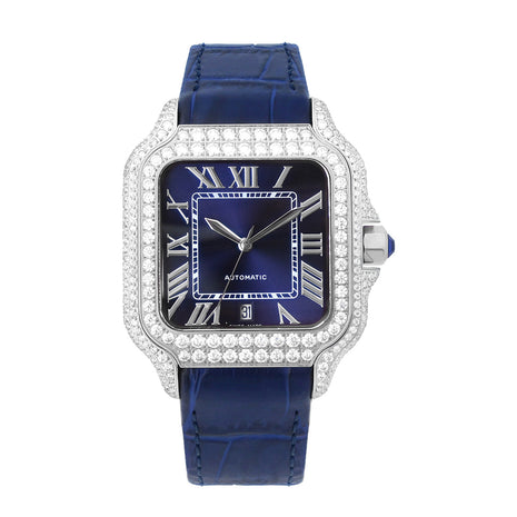 Ceas Santos Silver Bezel - Automatic Iced Full Moissanite VVS