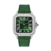Ceas Santos Silver Bezel - Automatic Iced Full Moissanite VVS