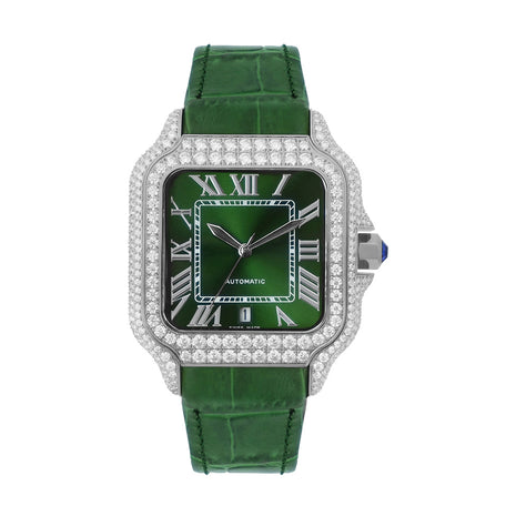 Ceas Santos Silver Bezel - Automatic Iced Full Moissanite VVS