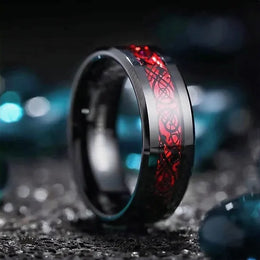 Inel Valuxy Negru Rosu