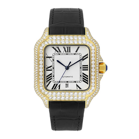 Ceas Santos Gold Bezel - Automatic Iced Full Moissanite VVS
