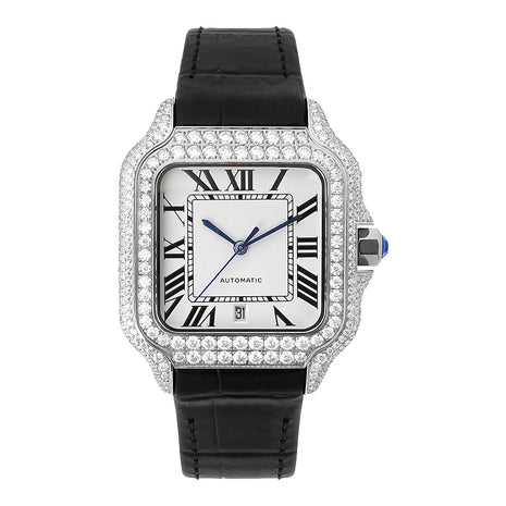 Ceas Santos Silver Bezel - Automatic Iced Full Moissanite VVS