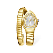 Ceas Bijou Serp – Gold White Edition | Valuxy