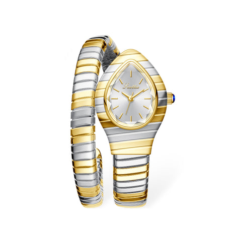 Ceas Serpentin Crystal - Silver Gold Edition | Valuxy