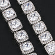 Colier Diamond Cuban 9mm lățime (Argintiu/Auriu)