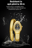 Ceas Bijou Serp – Gold Black Edition | Valuxy