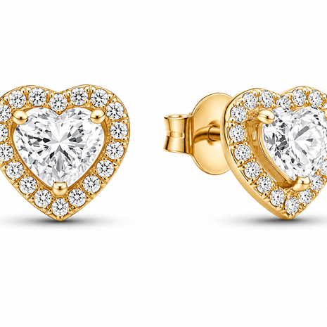 Setul Gold Heart cu Argint 925