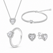 Setul Silver Heart cu Argint 925