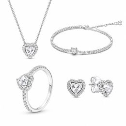Setul Silver Heart cu Argint 925