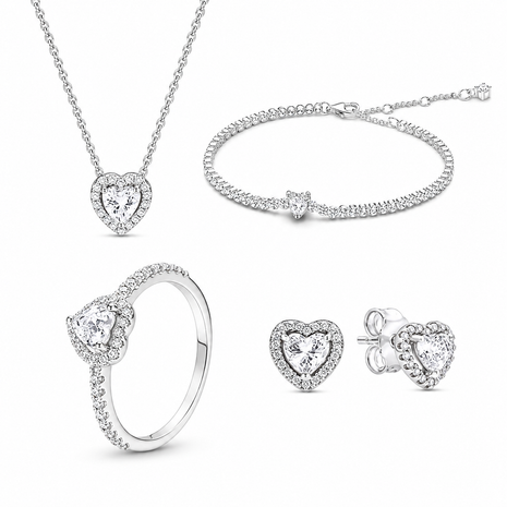 Setul Silver Heart cu Argint 925