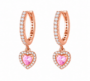 Setul Roz Heart cu Argint 925