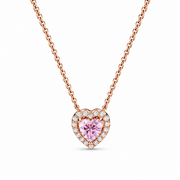 Setul Roz Heart cu Argint 925