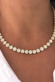 Colier Round Stones, din otel inoxidabil