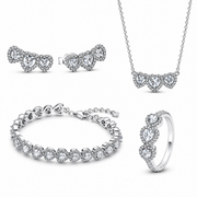 Setul Halo Hearts cu Argint 925