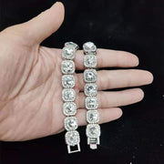 Bratara  Diamond Cuban 9mm lățime (Argintiu/Auriu)