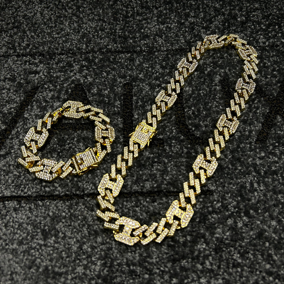 Set Colier + Bratara Valuxy Cuban Rock