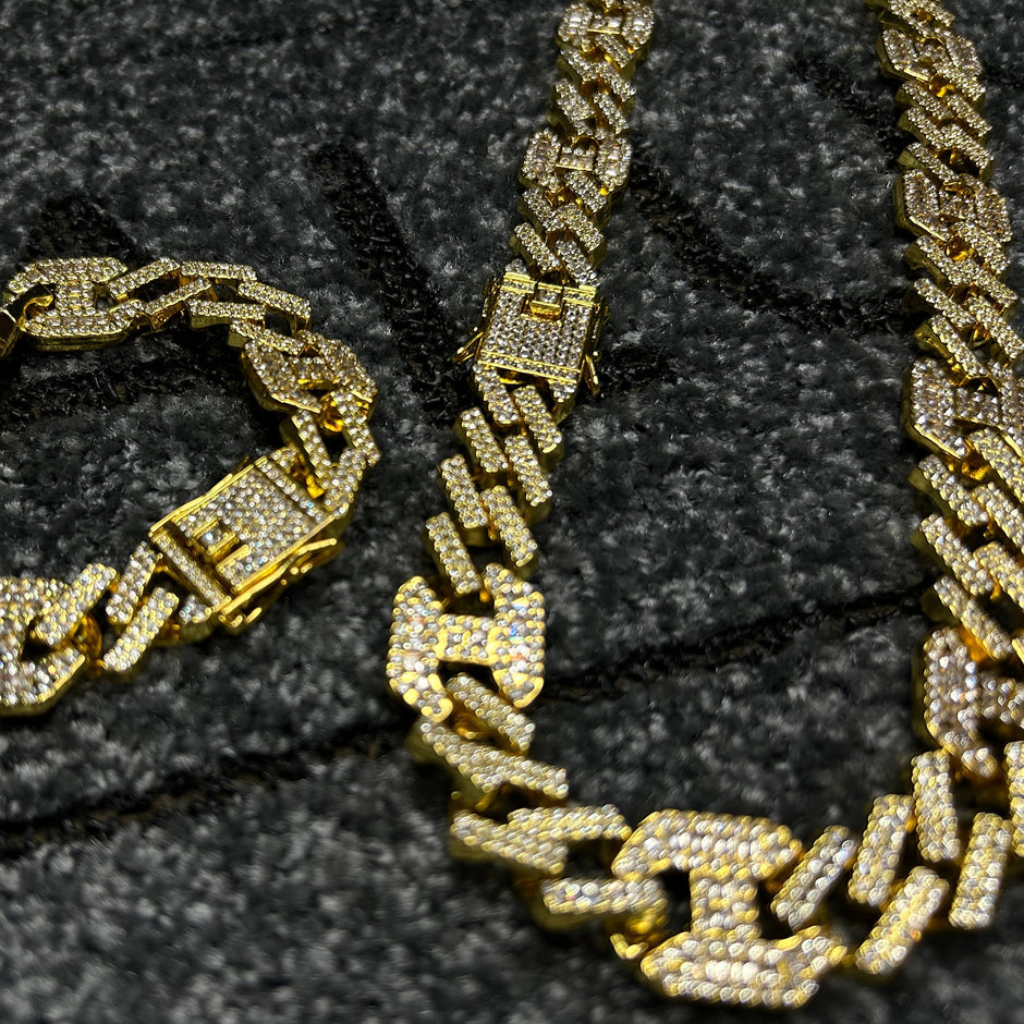 Set Colier + Bratara Valuxy Cuban Rock