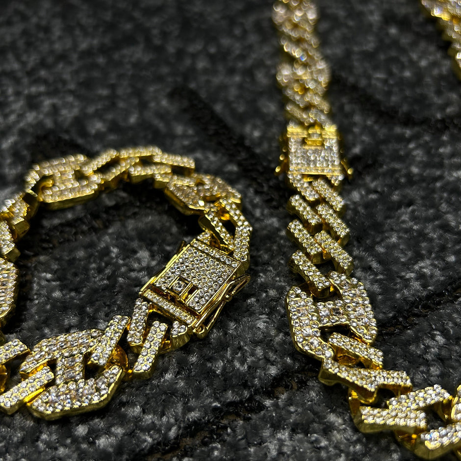 Set Colier + Bratara Valuxy Cuban Rock