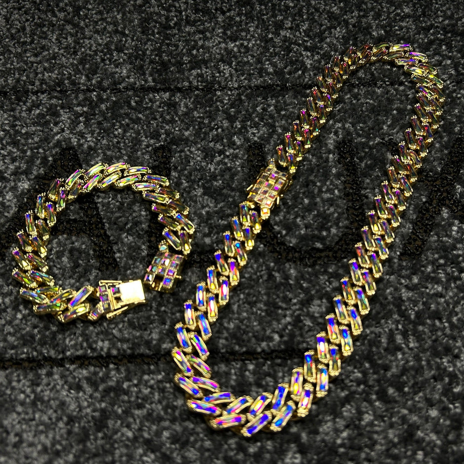 Set Colier + Bratara Valuxy Rich Cristal Auriu