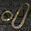 Set Colier + Bratara Valuxy Rich Cristal Auriu