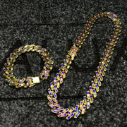 Set Colier + Bratara Valuxy Rich Cristal Auriu