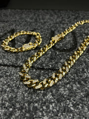 Set Colier + Bratara Valuxy Miami Auriu