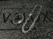 Set Colier + Bratara Valuxy Miami Argintiu