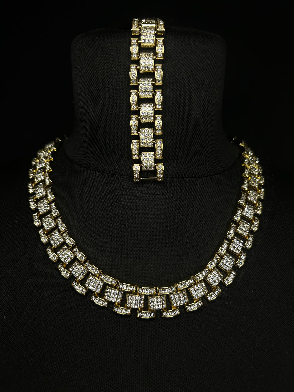 Set Colier +Bratara Valuxy Lux Auriu