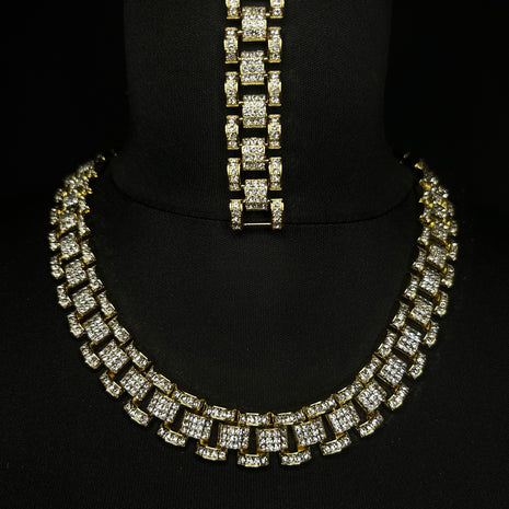 Set Colier +Bratara Valuxy Lux Auriu