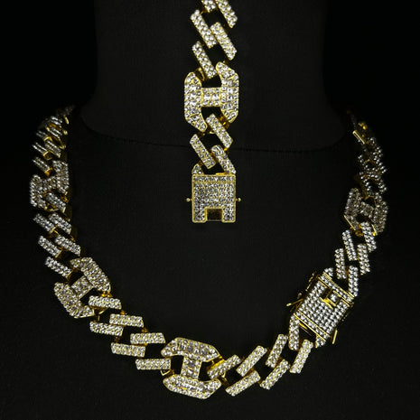 Set Colier + Bratara Valuxy Cuban Rock