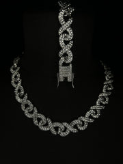 Set Colier + Bratara Valuxy Infinity Argintiu