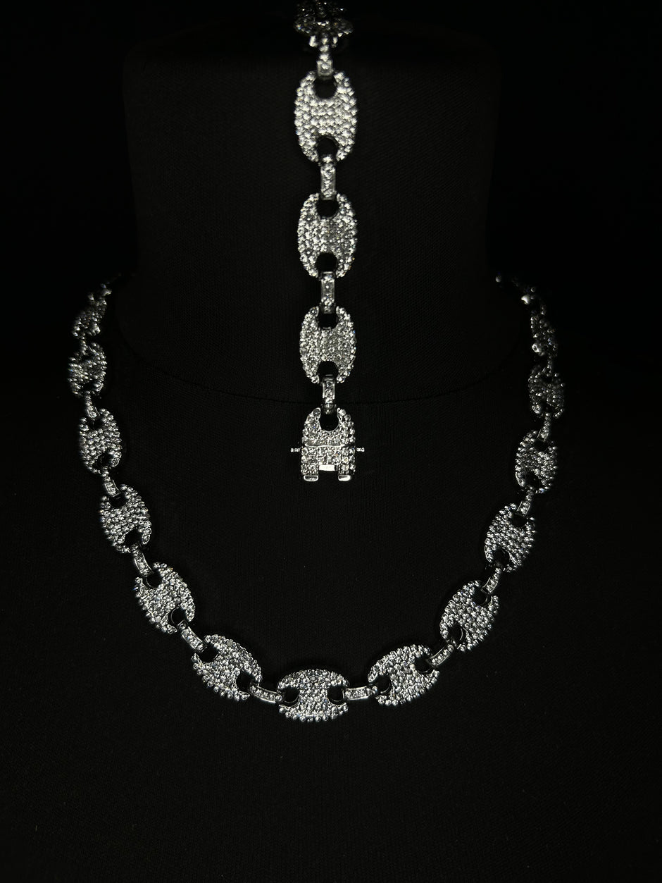 Set Colier + Bratara Valuxy Las Vegas Argintiu