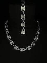 Set Colier + Bratara Valuxy Las Vegas Argintiu