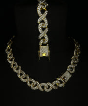 Set Colier + Bratara Valuxy Infinity Auriu