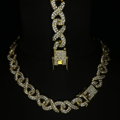 Set Colier + Bratara Valuxy Infinity Auriu