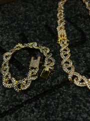 Set Colier + Bratara Valuxy Infinity Auriu