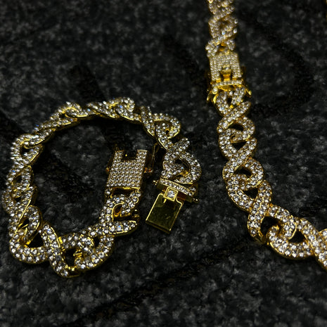 Set Colier + Bratara Valuxy Infinity Auriu